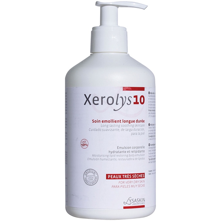 Emulsie hidratanta de lunga durata si relipidanta Lysaskin Xerolys 10 pentru corp, 500 ml
