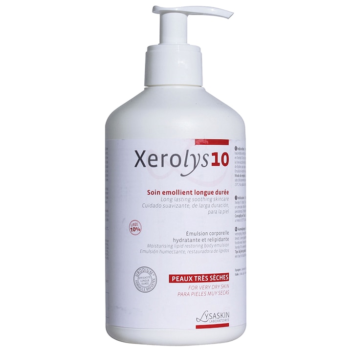 Emulsie hidratanta de lunga durata si relipidanta Lysaskin Xerolys 10 pentru corp, 500 ml