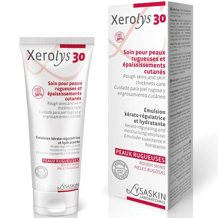 Кераторегулираща и хидратираща емулсия Lysaskin Xerolys 30, 100 мл