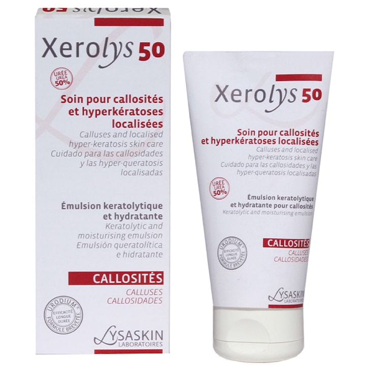Emulsie keratolitica si hidratanta Lysaskin Xerolys 50 pentru calozitati si hipercheratoze localizate, 40 ml