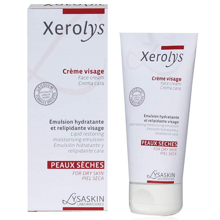 Emulsie calmanta pentru fata Lysaskin Xerolys pentru piele uscata si foarte uscata, 50 ml