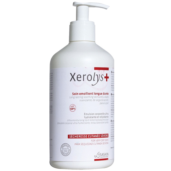 Emulsie hidratanta de lunga durata si ultra relipidanta Lysaskin Xerolys+ pentru corp, 500 ml