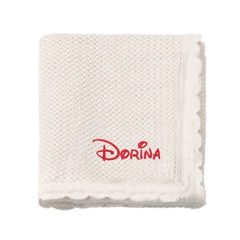 Paturica bebe, LWS, bumbac, tricotata, brodata, 70x90 cm, model nume Dorina Paturica bebe, LWS, bumbac, tricotata, brodata, 70x90 cm, model nume Dorina