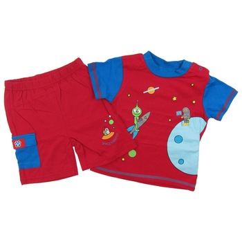 Pijama S25171 Primii Pasi, Rosu Pijama S25171 Primii Pasi, Rosu