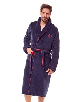 Halat de baie pentru barbati Henderson GOT bleumarin, 2XL INTL Halat de baie pentru barbati Henderson GOT bleumarin, 2XL INTL