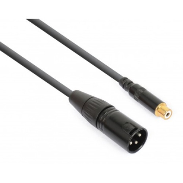Cablu Audio Power Dinamycs XLR Tata - RCA Mama 0.15m