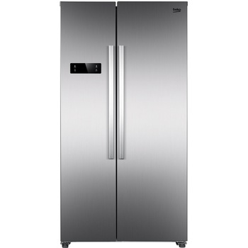 Side by side Beko GNO4331XPN, 442 l, NeoFrost Dual Cooling, Display touch, Clasa E, H 177 cm, Inox Side by side Beko GNO4331XPN, 442 l, NeoFrost Dual Cooling, Display touch, Clasa E, H 177 cm, Inox