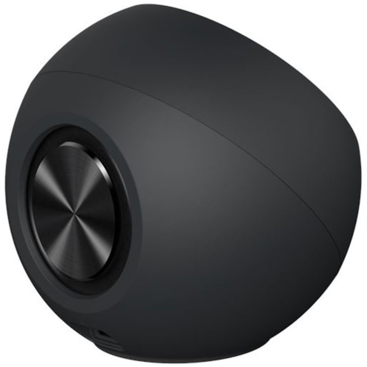 Boxe Creative Pebble v2, 2.0, 8W RMS, USB-C/A & 3.5mm jack, Negru