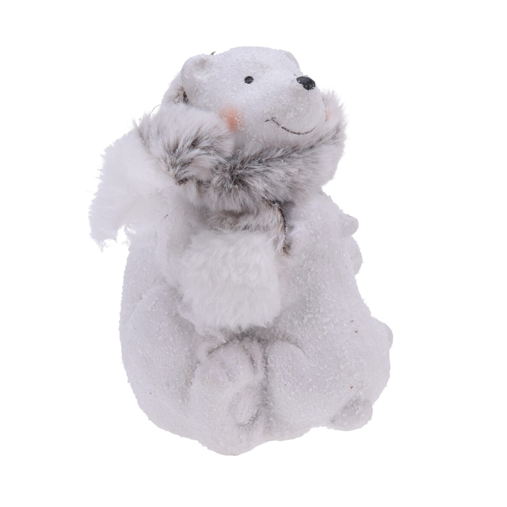 Figurina urs polar cu copil, 12 cm