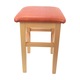 Taburet bucatarie lemn masiv, piele ecologica, Sarcina max 100 kg, Cires