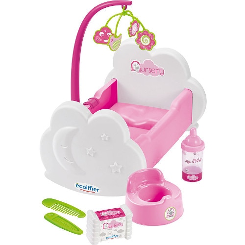 Patut Ecoiffier Balansoar pentru Papusi cu Carusel si Accesorii