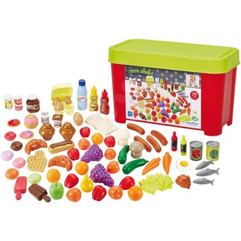 Set Ecoiffier Alimente in Cutie de Depozitare cu 75 Accesorii Set Ecoiffier Alimente in Cutie de Depozitare cu 75 Accesorii