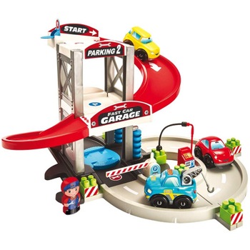 Set Ecoiffier de Constructii cu Garaj si 3 Masinute Abrick Set Ecoiffier de Constructii cu Garaj si 3 Masinute Abrick