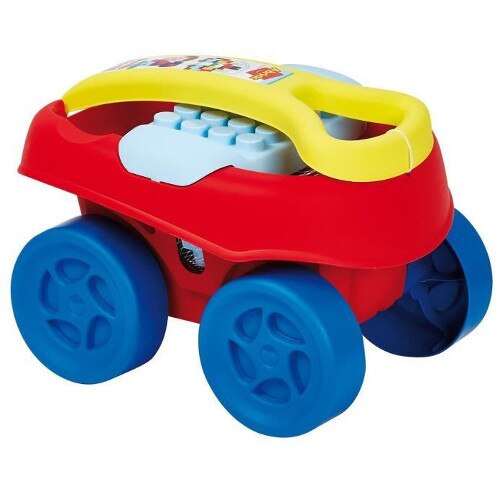 Set Ecoiffier de Constructie Carucior cu 40 de Cuburi Abrick