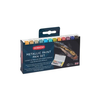 Set 12 Inktense Metallic Paint Pan Derwent Set 12 Inktense Metallic Paint Pan Derwent