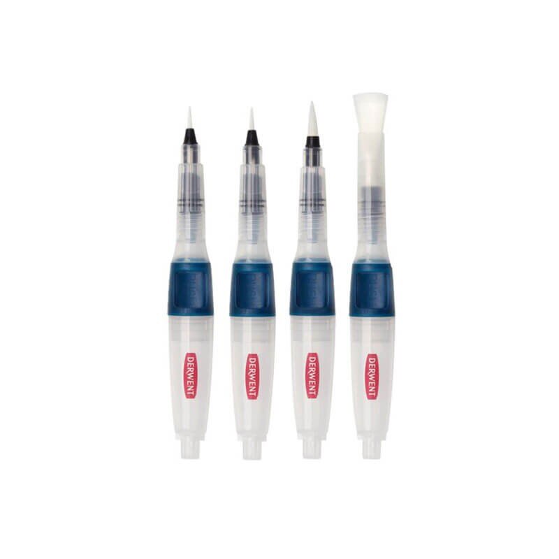 Set 4 pensule cu rezervor waterbrush Derwent