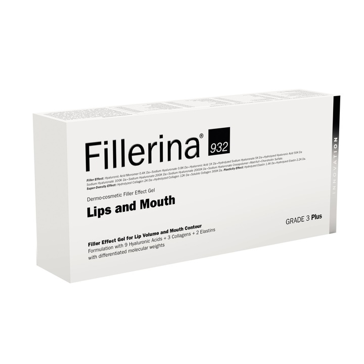 Tratament pentru buze si conturul buzelor Fillerina 932, Gradul 3 Plus, 7 ml