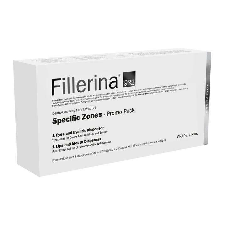 Pachet Fillerina 932 zone specifice, Gradul 4 Plus, 15 ml + 7 ml