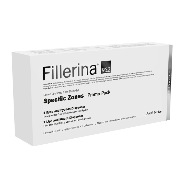 Pachet Fillerina 932 zone specifice, Gradul 5 Plus, 15 ml + 7 ml