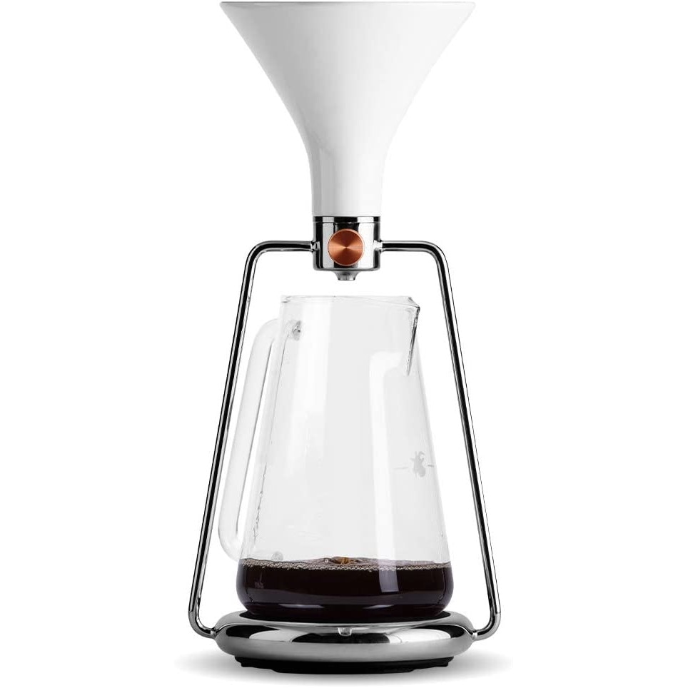 Aparat de cafea si ceai smart Gina Goat Story , inox, 3 metode de preparare, cantar Bluetooth integrat, aplicatie smartphone, incarcator USB