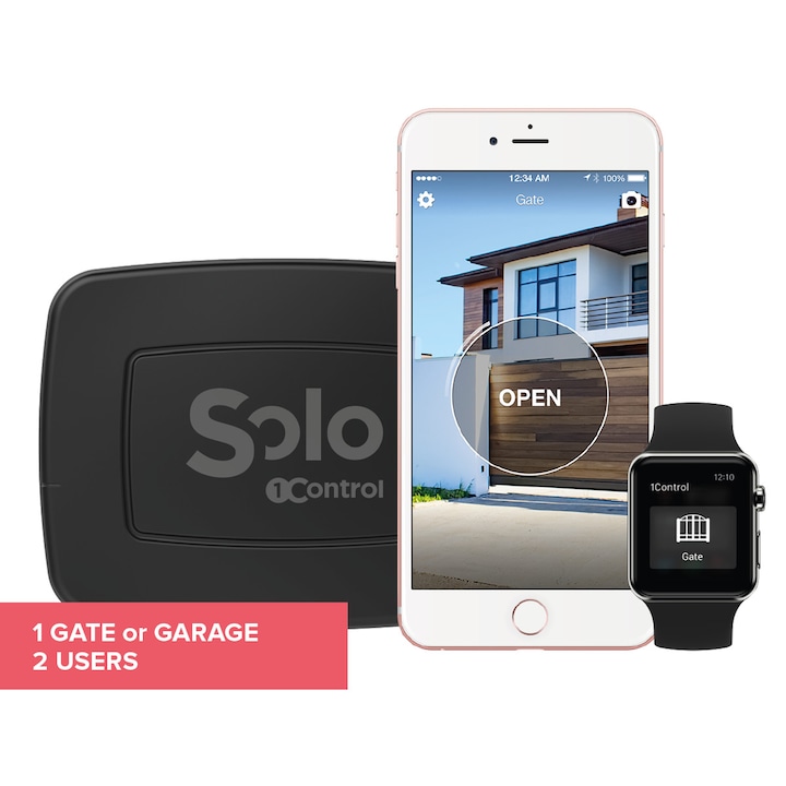 Solo Mini okostelefonnal vezérelhető Bluetoothos távvezérlő kapunyitó eszköz 1 kapuhoz 2 felhasználó számára