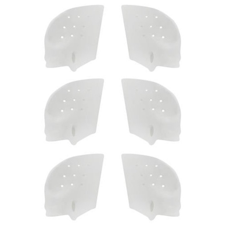 Set 6 bucati protectie pentru monturi si separator degete, din silicon, alb