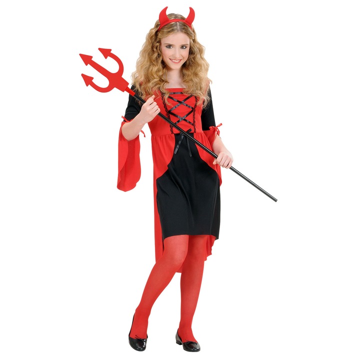 Costum Diavolita Fetita Halloween Widmann 5-7 ani