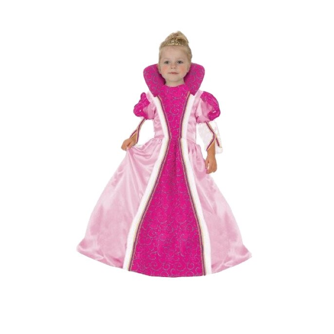 Costum Regina, 2 piese, tiara si rochie, roz, 12 - 14 ani