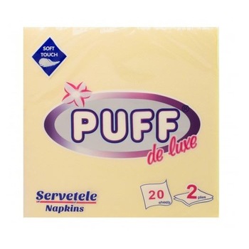 Servetele Puff De Lux 20 buc Crem Servetele Puff De Lux 20 buc Crem