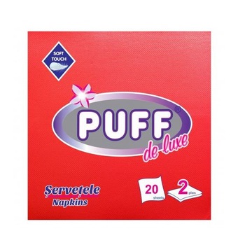 Servetele Puff De Lux 20 buc Rosu Servetele Puff De Lux 20 buc Rosu