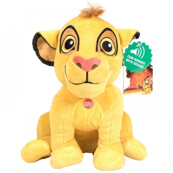 Jucarie din plus cu sunete Simba, Lion King, 24 cm Jucarie din plus cu sunete Simba, Lion King, 24 cm