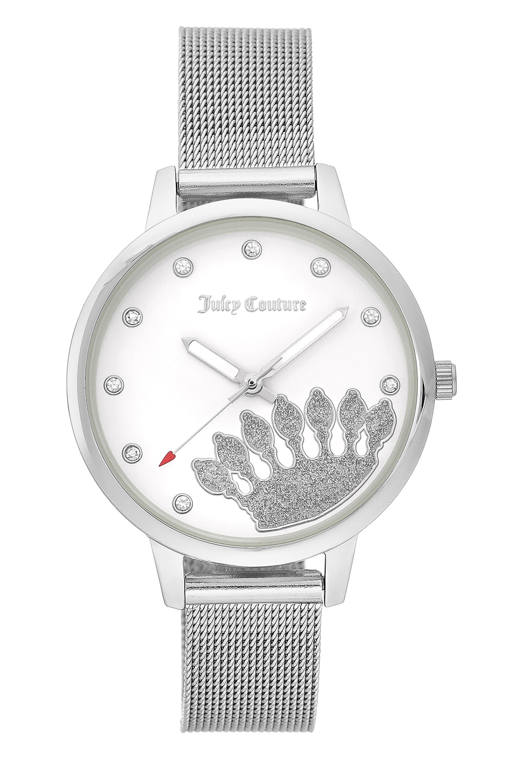 Juicy Couture, Ceas analog cu cadran cu cristal, Argintiu