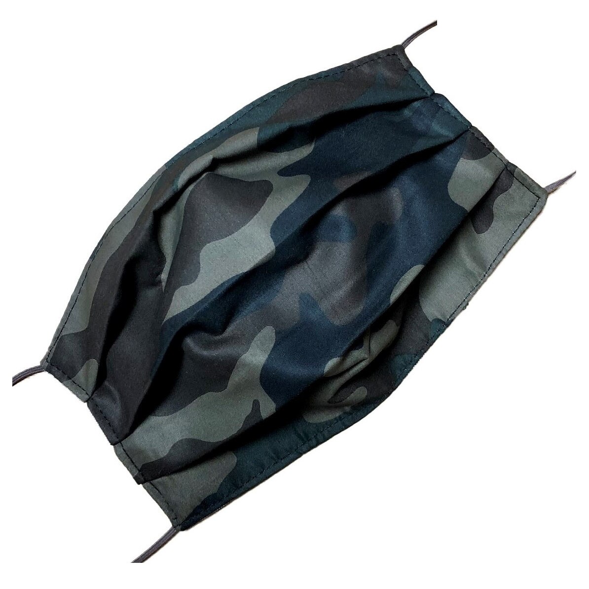 Set 5 bucati masti de protectie fata reutilizabile, Dress To Impress, doua fete, trei pliuri, doua straturi, camuflaj maro