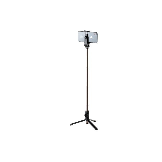 Selfie Stick Fixed Snap Lite, Trepied, Suport pentru telefon, Bluetooth, Telecomanda detasabila, Telescopic, Argintiu/Negru