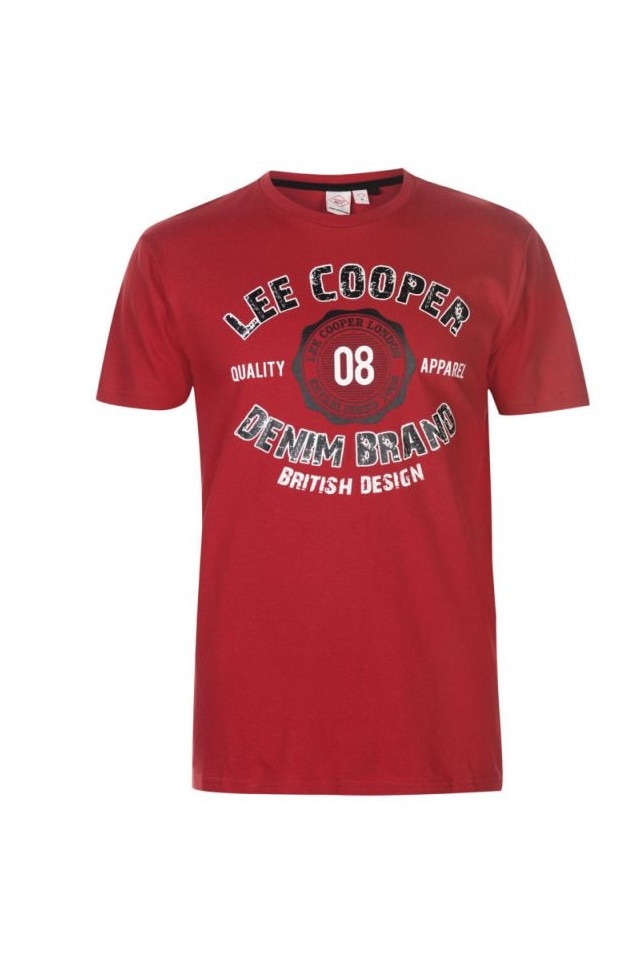 Lee Cooper, Tricou Vintage, Bumbac, L, Rosu