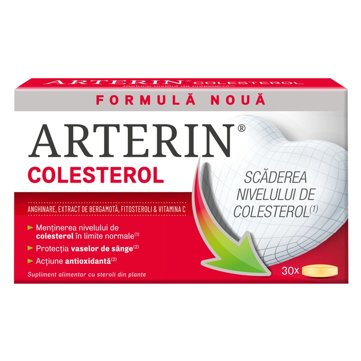 Хранителна добавка Arterin Cholesterol, 30 таблетки