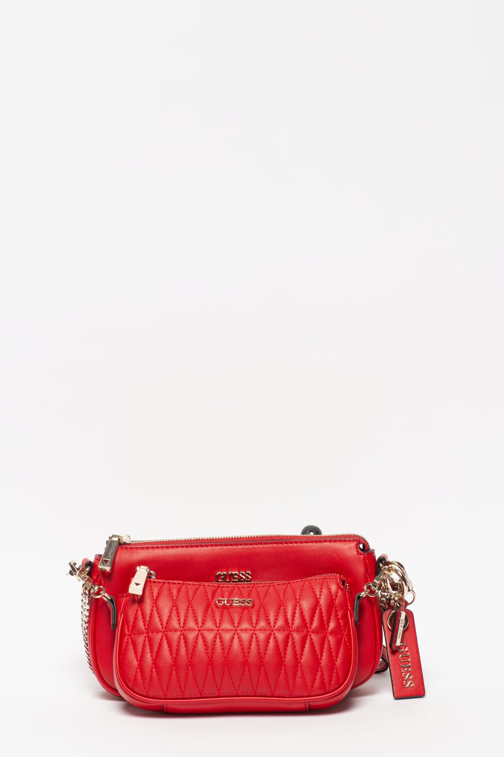 Guess, Set de genti baguette de piele ecologica- 2 piese, Rosu