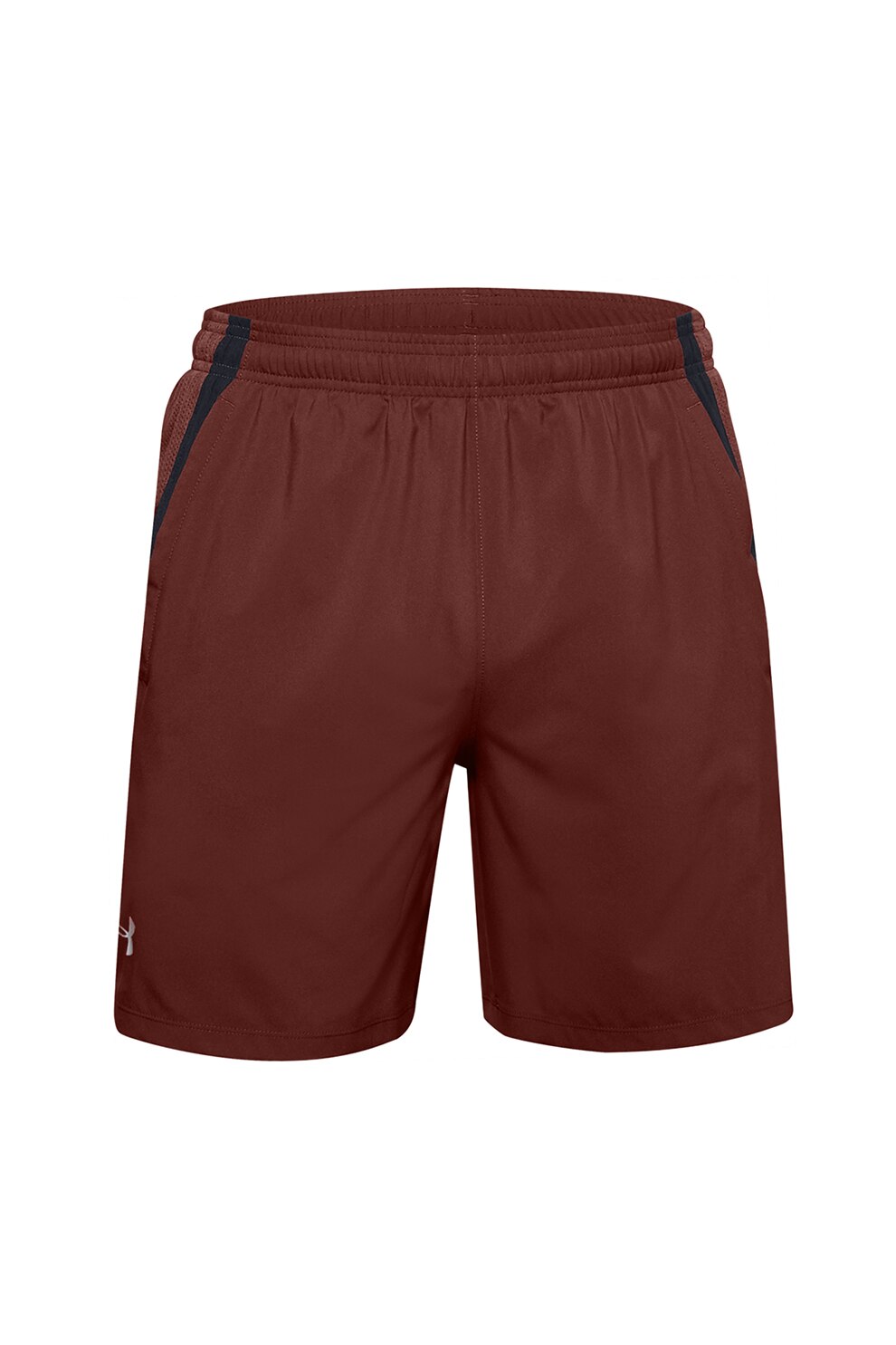 Under Armour, Pantaloni scurti elastici, pentru antrenamt Launch SW 7'', Rosu bordeaux/Negru