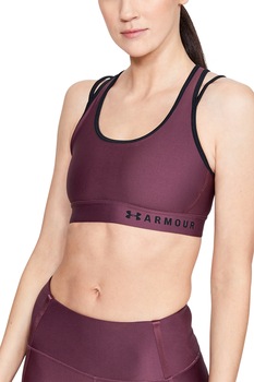 Under Armour, Bustiera sport cu burete si bretele incrucisate pe partea din spate, Violet tyrian Under Armour, Bustiera sport cu burete si bretele incrucisate pe partea din spate, Violet tyrian