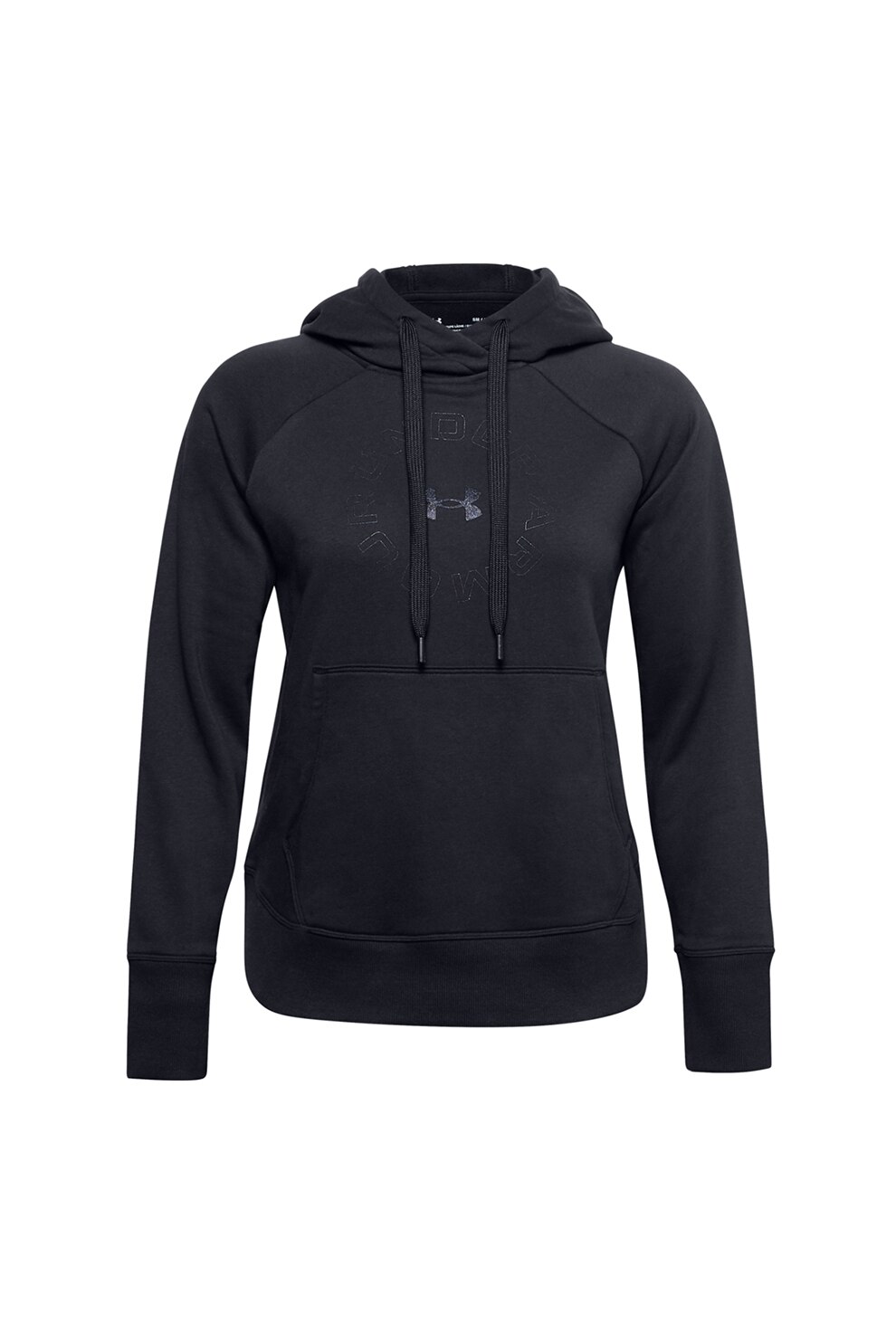 Under Armour, Hanorac lejer din fleece,pentru fitness Rival, Negru, L