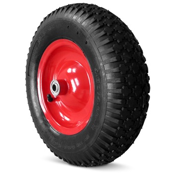 Roata de roaba cu anvelopa pneumatica, Inclusiv ax, Ø390 mm, 95 mm latime Roata de roaba cu anvelopa pneumatica, Inclusiv ax, Ø390 mm, 95 mm latime