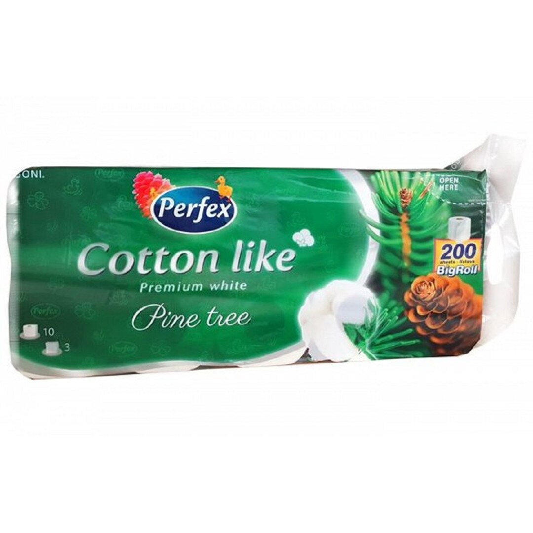 Hartie igienica Perfex Cotton Like Pine Tree 3 straturi 10/set