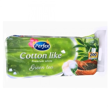 Hartie igienica Perfex Cotton Like Green Tea 3 straturi 10/set Hartie igienica Perfex Cotton Like Green Tea 3 straturi 10/set