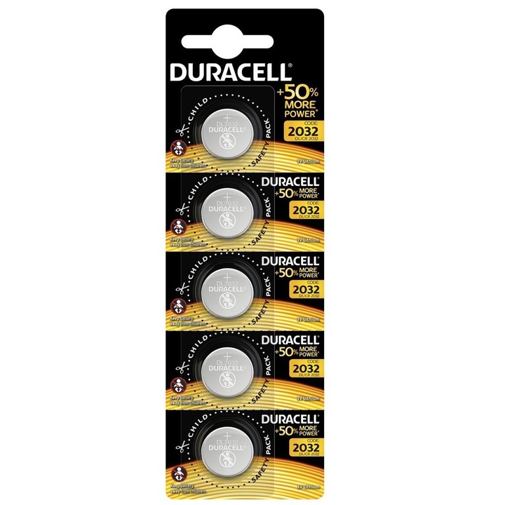 Baterii Duracell Basic CR2032 3V 5buc
