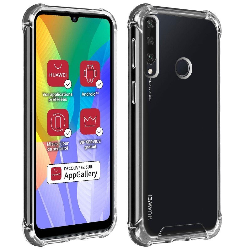Husa de protectie antisoc pentru Huawei Y6P, AKASHI REINFORCED, Transparent