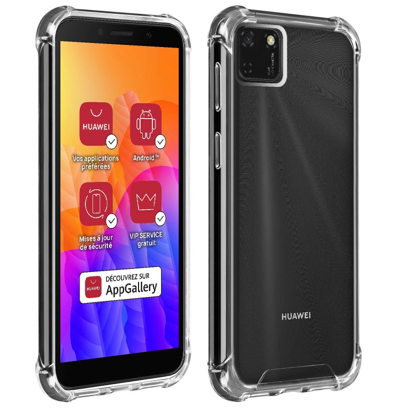 Husa de protectie antisoc pentru Huawei Y5P, AKASHI REINFORCED, Transparent
