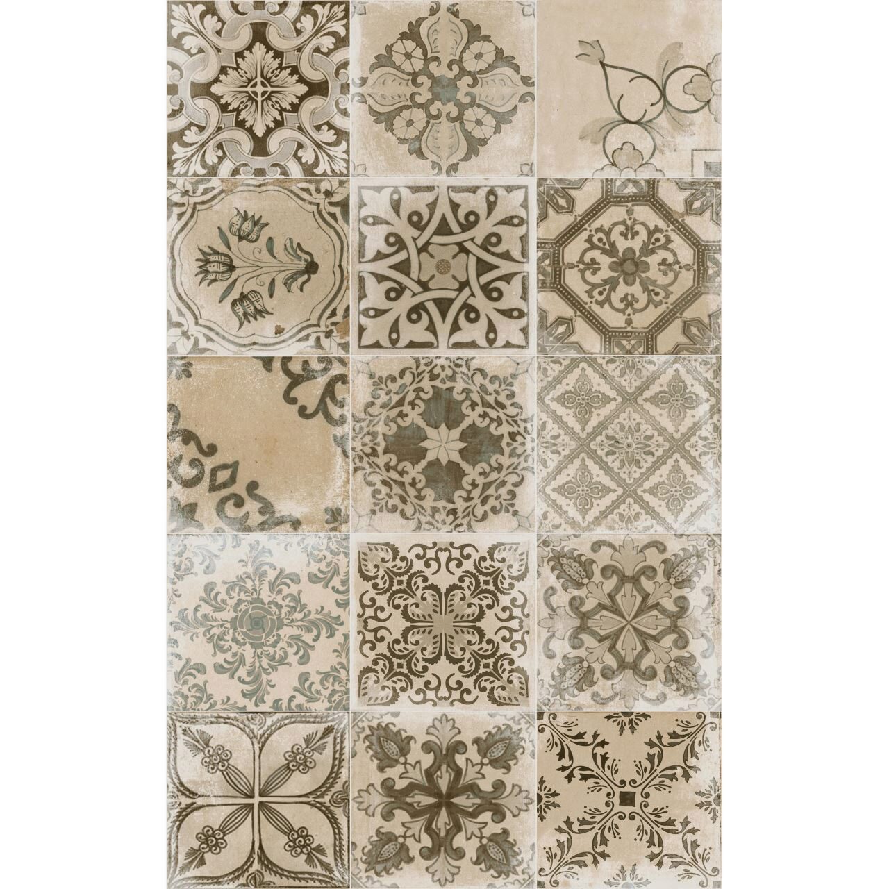 Piesa decorativa 5950 Capri Patchwork Beige, 25x40 cm, Crem, Cutie 1.2 MP