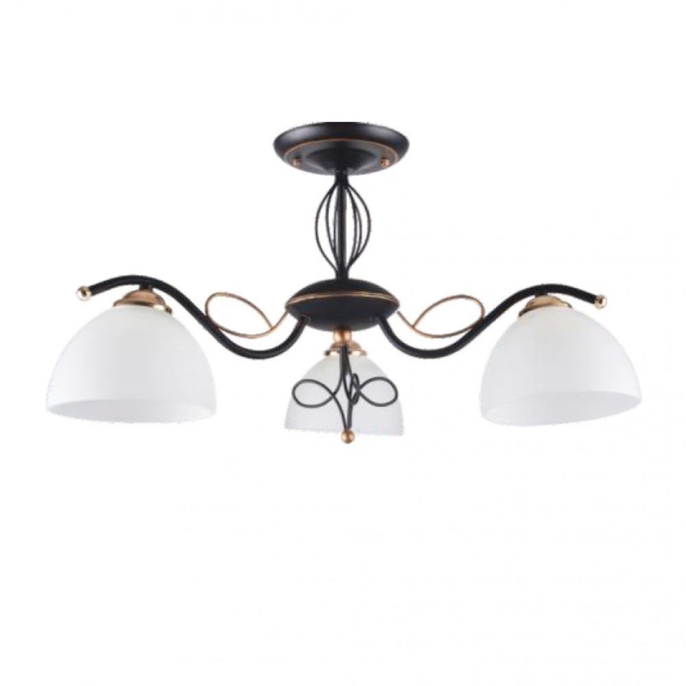 Lustra Eloro 3, E27, Negru/Bronz, Klausen