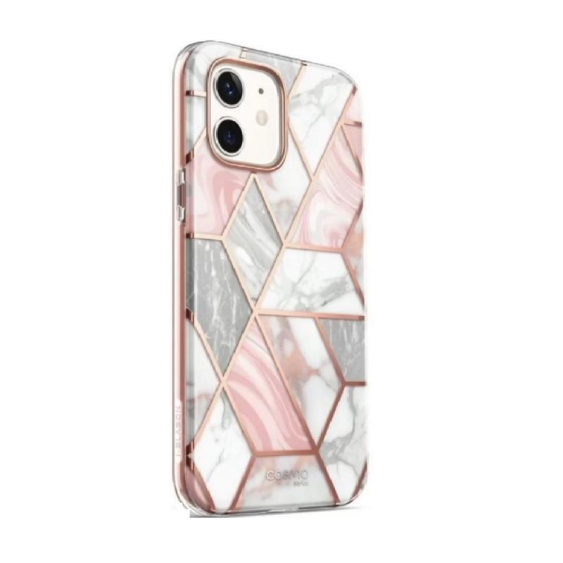 Carcasa stylish Supcase Cosmo iPhone 12 Mini cu protectie display, Marble