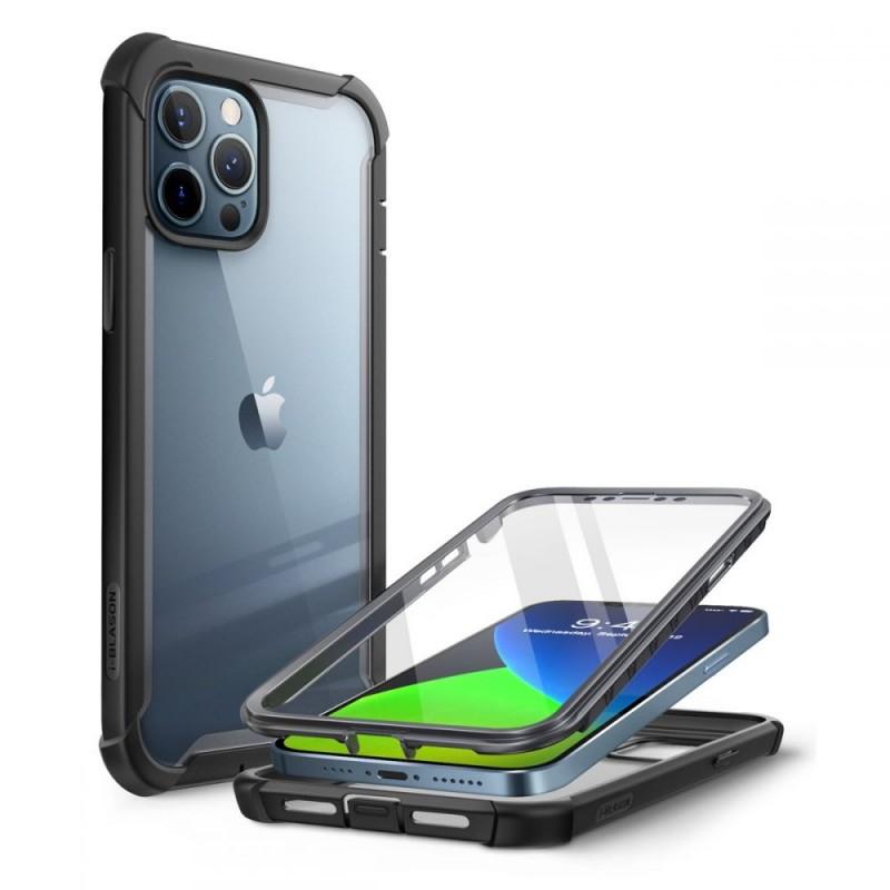 Carcasa 360 grade Supcase i-Blason Ares iPhone 12 Pro Max cu protectie display, Negru